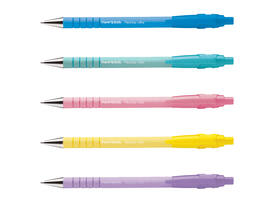 Balpen Paper Mate Flexgrip Ultra pastel medium assorti blister à 5st