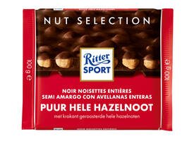 Chocolade Ritter Sport puur-hele hazelnoot 100gr