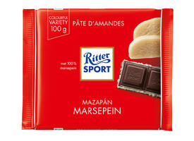 Chocolade Ritter Sport puur-marsepein 100gr