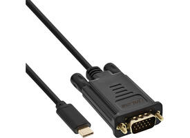 Kabel inLine USB-C VGA 3.1 M/M 2 meter zwart