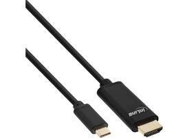 Kabel inLine USB-C HDMI 3.1 2.0 4K M/M 2 meter zwart