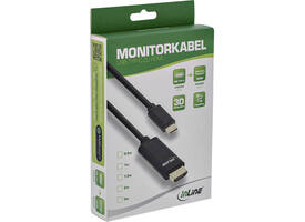 Kabel inLine USB-C HDMI 3.1 2.0 4K M/M 2 meter zwart