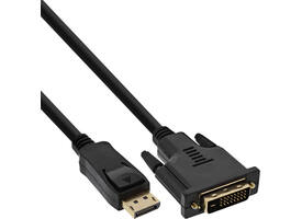 Kabel inLine Displayport DVI 24+1 M/M 2 meter zwart