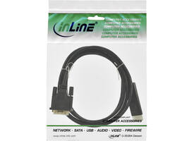 Kabel inLine Displayport DVI 24+1 M/M 2 meter zwart