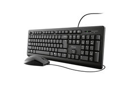 Toetsenbord Trust Primo + muis QWERTY zwart