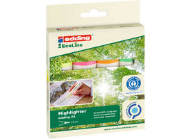 Markeerstift edding 24 EcoLine assorti set à 4 stuks