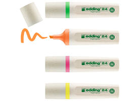 Markeerstift edding 24 EcoLine assorti set à 4 stuks