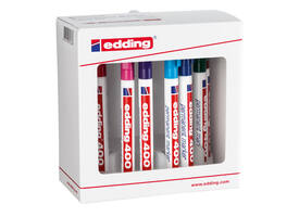 Viltstift edding 400 rond 1mm met houder assorti set à 10 stuks