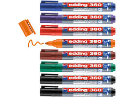 Whiteboardmarker edding 361 rond 1mm assorti 8 stuks