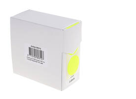 Etiket rillprint 35mm 500st op rol fluor geel