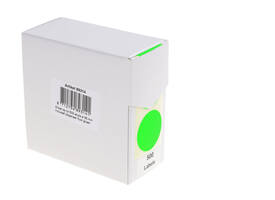 Etiket rillprint 35mm 500st op rol fluor groen