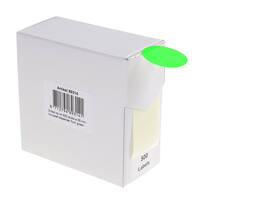 Etiket rillprint 35mm 500st op rol fluor groen
