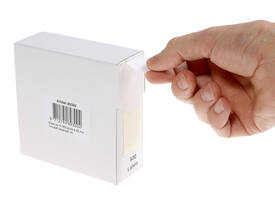 Etiket rillprint 25mm 500st op rol wit