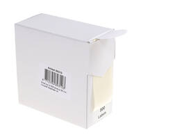 Etiket rillprint 35mm 500st op rol wit