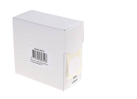 Etiket rillprint 35mm 500st op rol wit