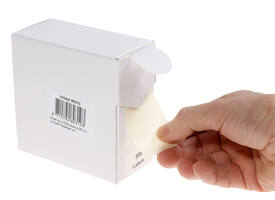 Etiket rillprint 35mm 500st op rol wit