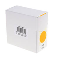 Etiket rillprint 35mm 500st op rol fluor oranje