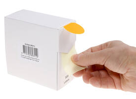 Etiket rillprint 35mm 500st op rol fluor oranje