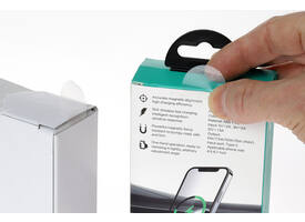Etiket rillprint 25mm 500st op rol transparant