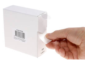 Etiket rillprint 25mm 500st op rol transparant