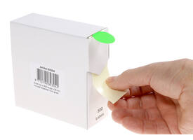 Etiket rillprint 25mm 500st op rol fluor groen