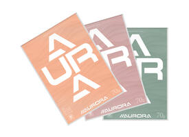 Schrijfblok Aurora A4 lijn 100 vel 70gr assorti