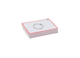 Flashcards A7 Rood incl. clipring 50 vel
