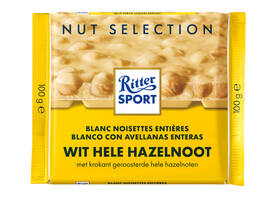 Chocolade Ritter Sport wit-hele hazelnoot 100gr