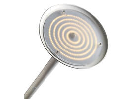 Vloerlamp Unilux Pryska led hout wit