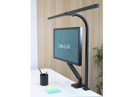 Bureaulamp Unilux Strata led tafelklem zwart