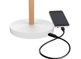 Bureaulamp Unilux Vicky led hout wit