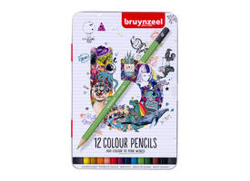 Kleurpotloden Bruynzeel assorti blik à 12 stuks