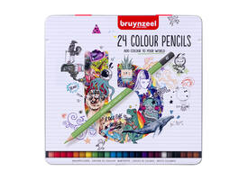 Kleurpotloden Bruynzeel assorti blik à 24 stuks