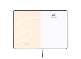 Notitieboek Oxford Signature A5 lijn 80vel zwart