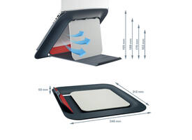 Laptopstandaard Leitz Ergo Cosy verstelbaar recyled grijs