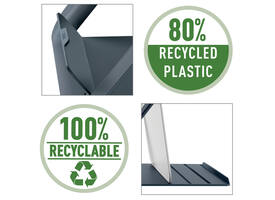 Laptopstandaard Leitz Ergo Cosy verstelbaar recyled grijs