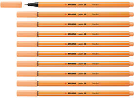 Fineliner STABILO point 88/25 fijn pastel oranje