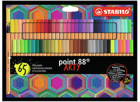 Fineliner STABILO point 88/65 Arty fijn assorti set à 65 stuks