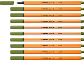 Fineliner STABILO point 88/35 fijn mosgroen