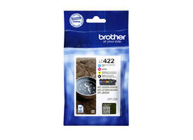 Inktcartridge Brother LC-422VAL zwart 3 kleuren