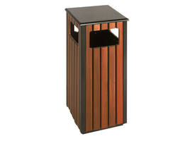 Afvalbak Vepa Bins voor buiten 36 liter zwart/houtlook