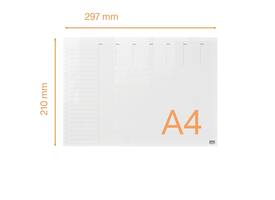 Weekplanner Nobo transparant acryl A4