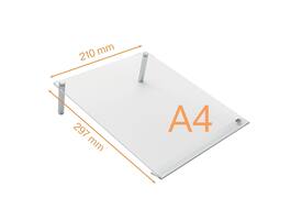 Notitiebord Nobo transparant acryl schuin A4