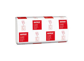 Handdoek Katrin w-vouw 2-laags 203x320mm 25x120 vel wit 61594