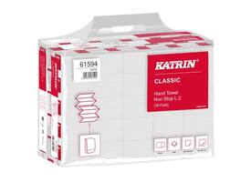 Handdoek Katrin w-vouw 2-laags 203x320mm 25x120 vel wit 61594