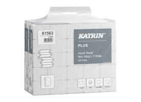 Handdoek Katrin Plus w-vouw 3-laags 240x320mm 25x90 vel wit 61563