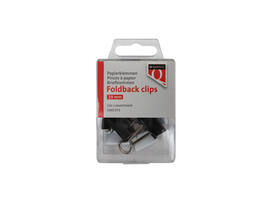 Foldback clips Quantore 19 mm assorti 12 stuks