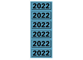 Rugetiket Elba 2022 57x25mm blauw