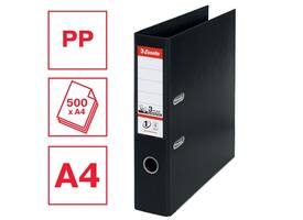 Ordner Esselte No.1 72mm PP 30% gerecycled folie Multipack zwart 5 stuks