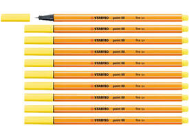 Fineliner STABILO point 88/24 fijn citroengeel